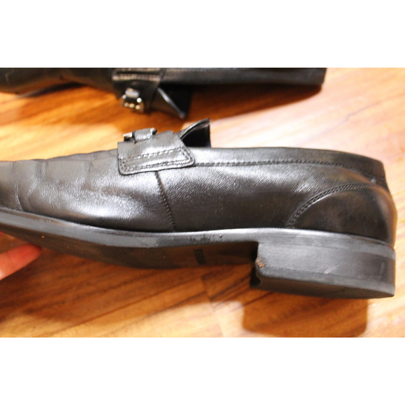 Cole Haan Black Leather Slip On Shoes Size 9